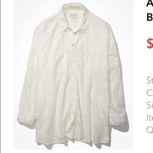 Comfy and oversized aerie button up!